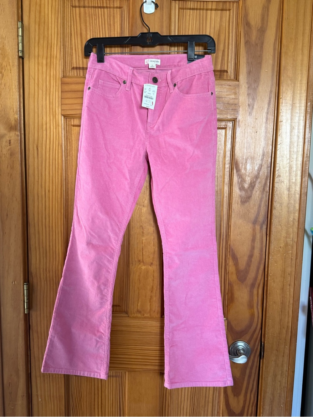 NWT Crewcuts Girls Pink Corduroy Flare Pants, Size 14